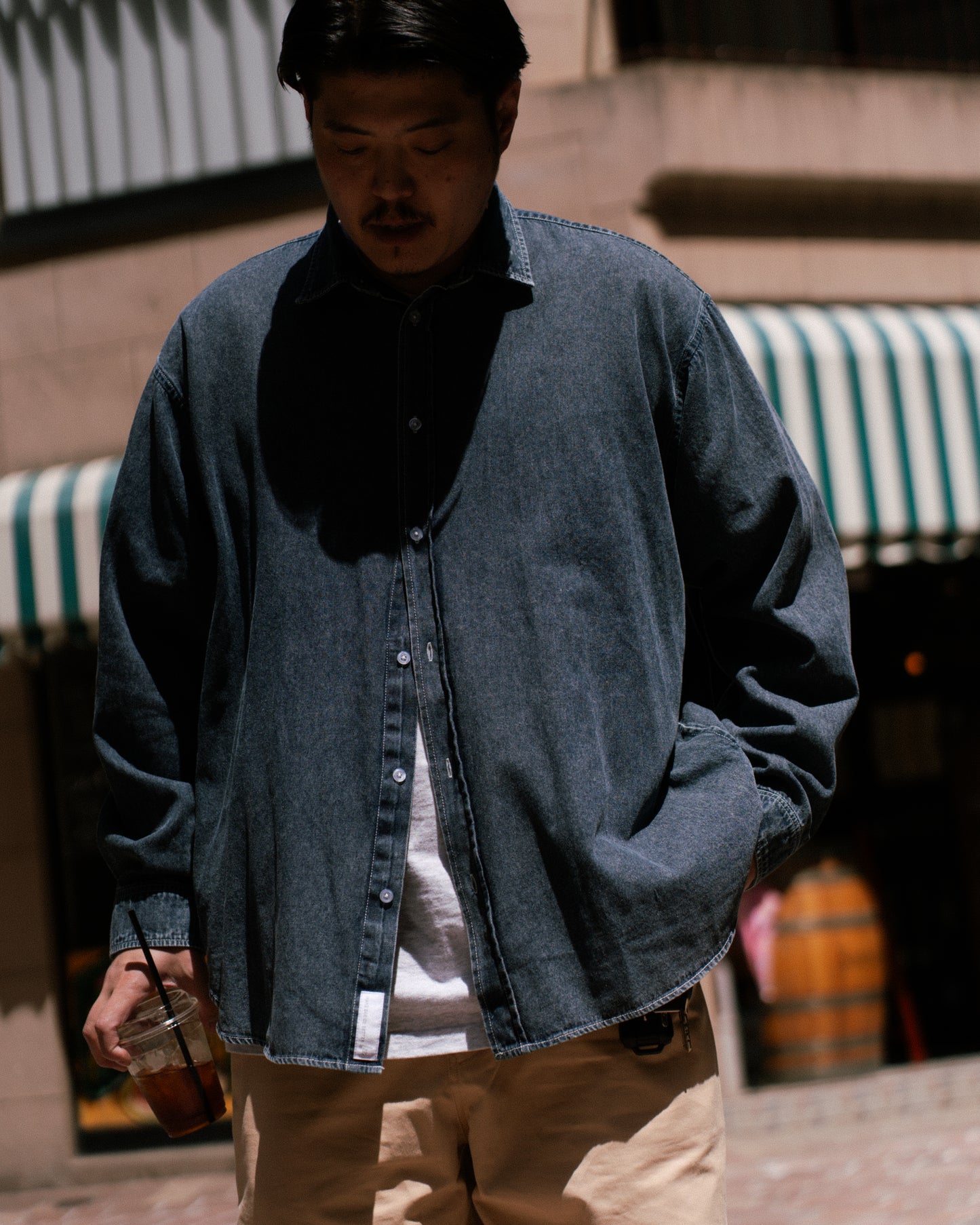 Utility L/S Shirt | Blue Denim