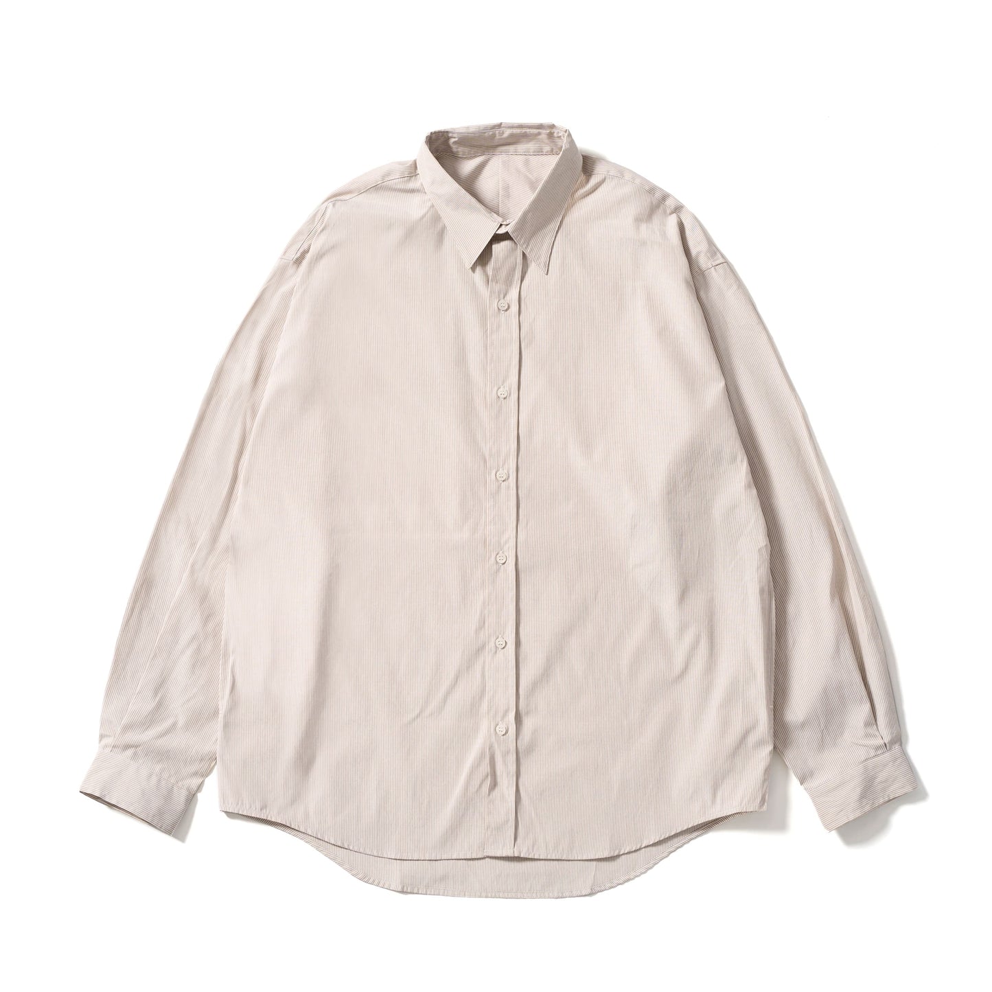 Utility L/S Shirt | Beige Stripe
