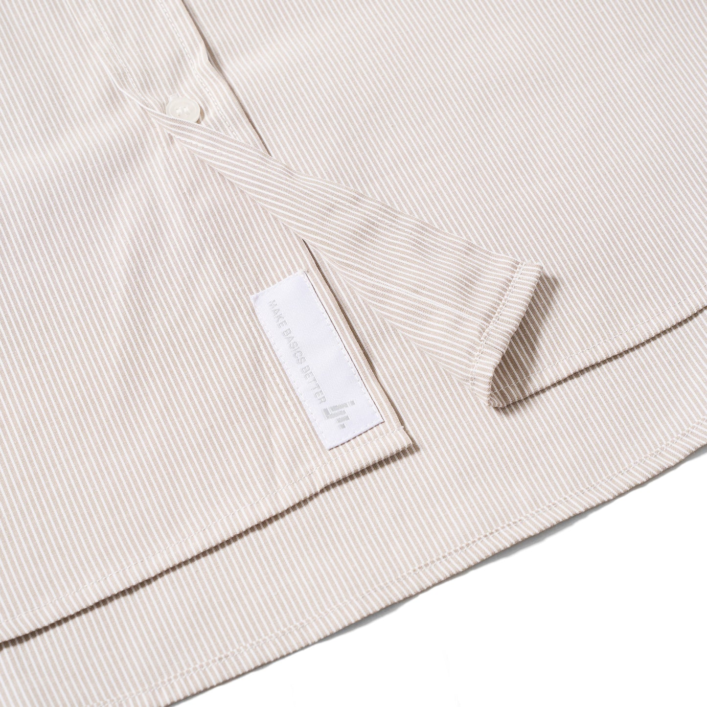 Utility L/S Shirt | Beige Stripe