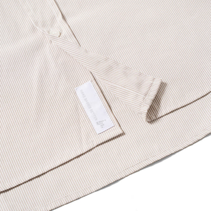 Utility L/S Shirt | Beige Stripe