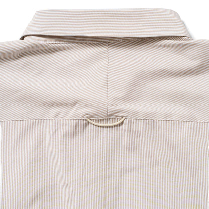 Utility L/S Shirt | Beige Stripe